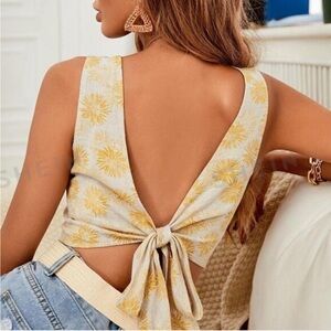 SHEIN sunflower crop top